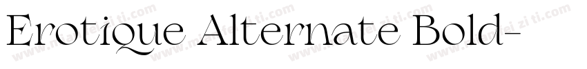 Erotique Alternate Bold字体转换